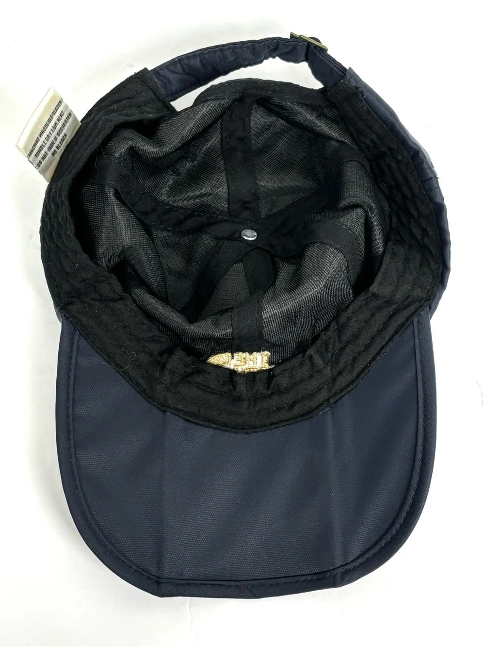 The North Face Strapback Hat Cap Folding Brim Packable Blue Logo Adjustable